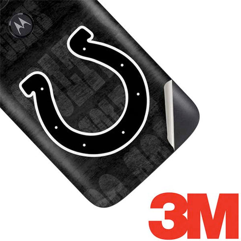 NFL Indianapolis Colts Black & White Moto E5 Play Skin